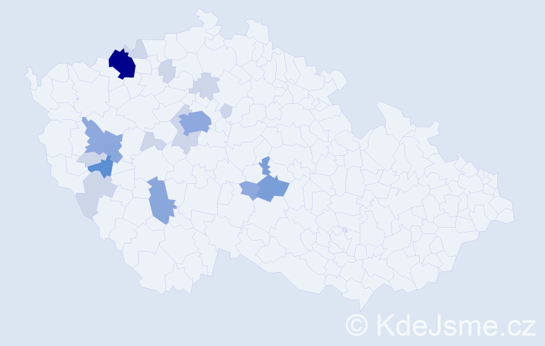 Příjmení: 'Lecjaks', počet výskytů 44 v celé ČR