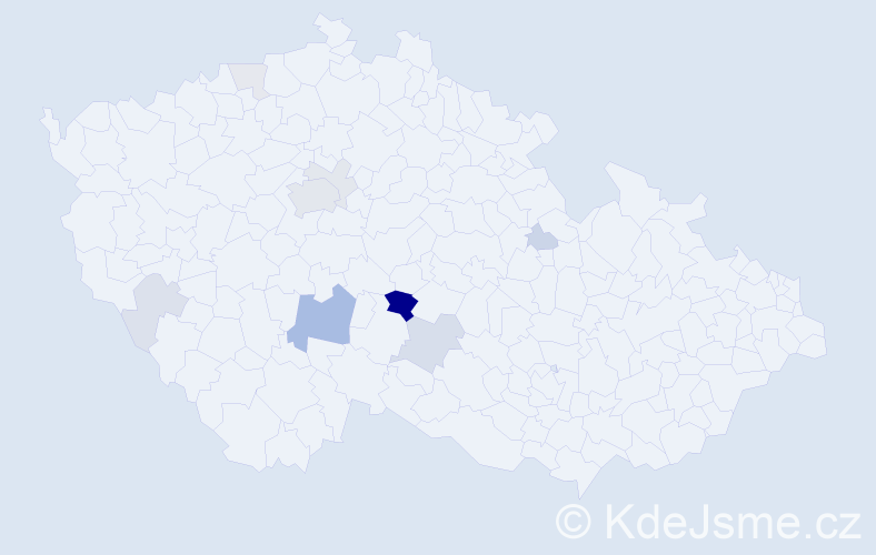 Příjmení: 'Komrs', počet výskytů 28 v celé ČR