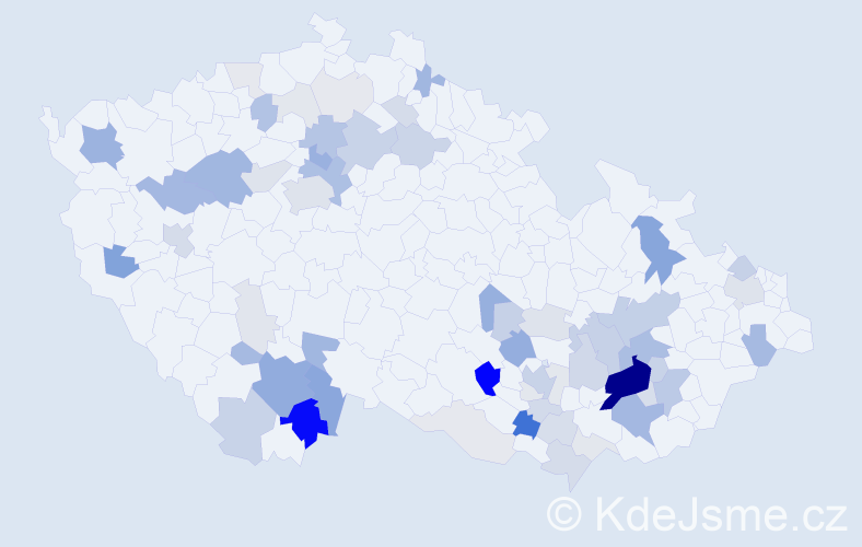 Příjmení: 'Lechner', počet výskytů 210 v celé ČR