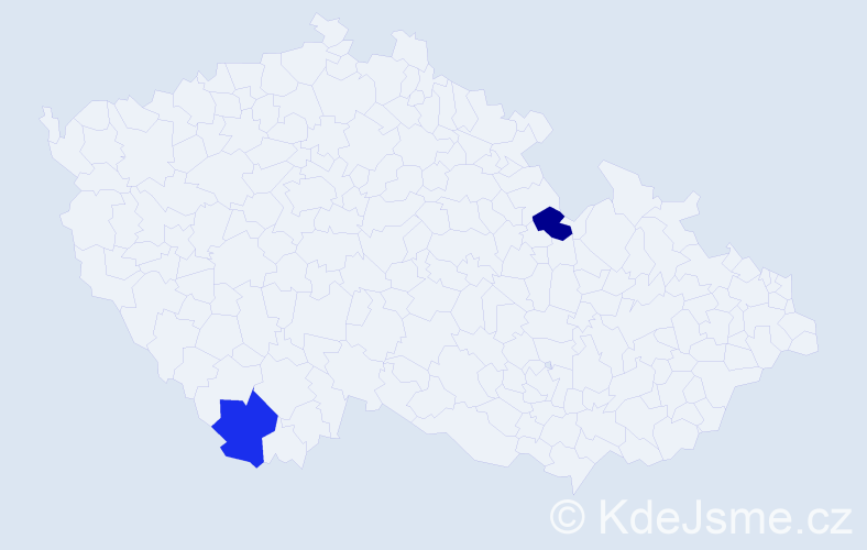 Příjmení: 'Gradzik', počet výskytů 2 v celé ČR