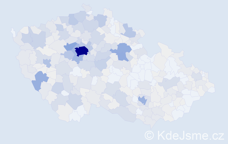 Příjmení: 'Vlasák', počet výskytů 2398 v celé ČR
