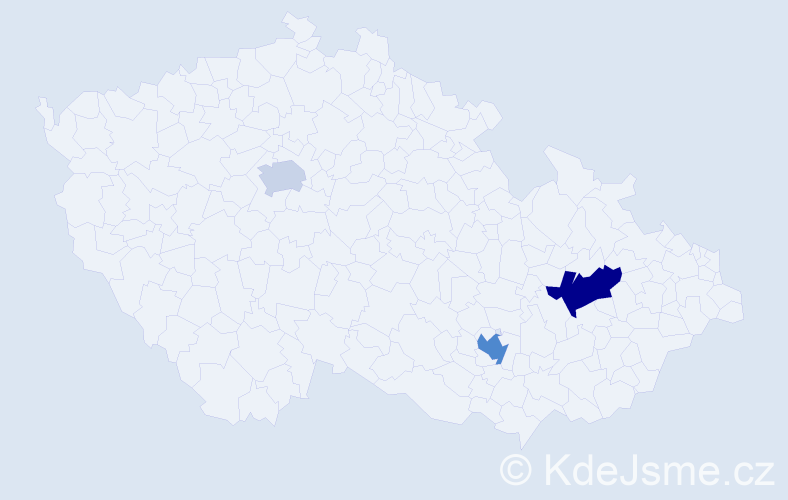 Příjmení: 'Figlárová', počet výskytů 5 v celé ČR