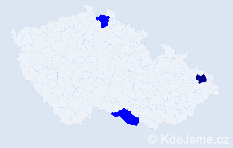 Příjmení: 'Chodorovská', počet výskytů 4 v celé ČR