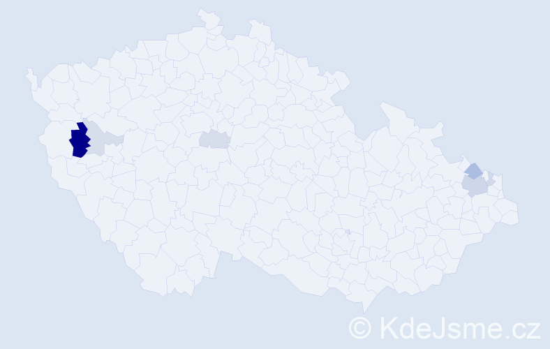 Příjmení: 'Ganobják', počet výskytů 16 v celé ČR