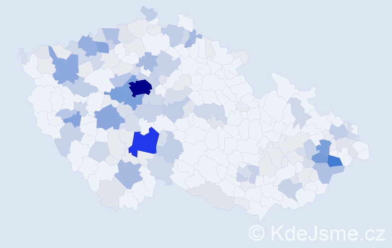 Příjmení: 'Drda', počet výskytů 536 v celé ČR