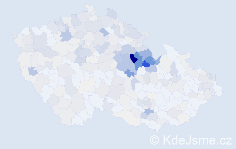 Příjmení: 'Kaplan', počet výskytů 1289 v celé ČR