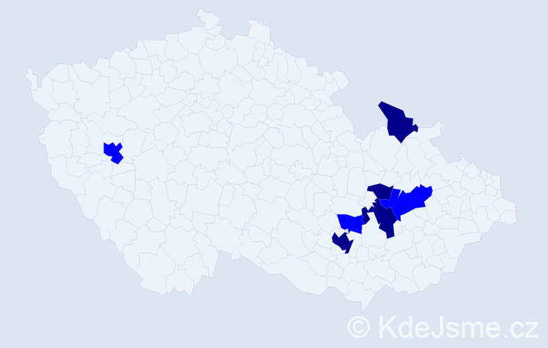 Příjmení: 'Seitler', počet výskytů 11 v celé ČR