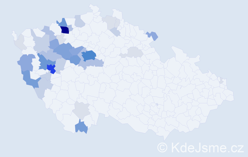 Příjmení: 'Balín', počet výskytů 144 v celé ČR