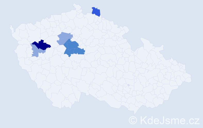 Příjmení: 'Priglová', počet výskytů 18 v celé ČR
