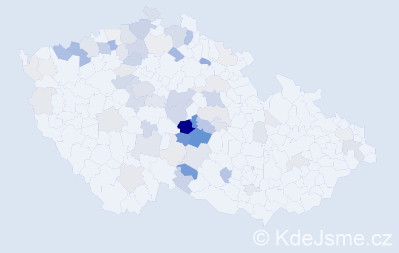 Příjmení: 'Choutková', počet výskytů 243 v celé ČR
