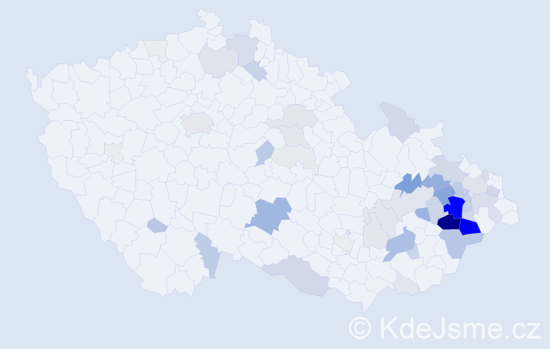 Příjmení: 'Zuzaňák', počet výskytů 193 v celé ČR