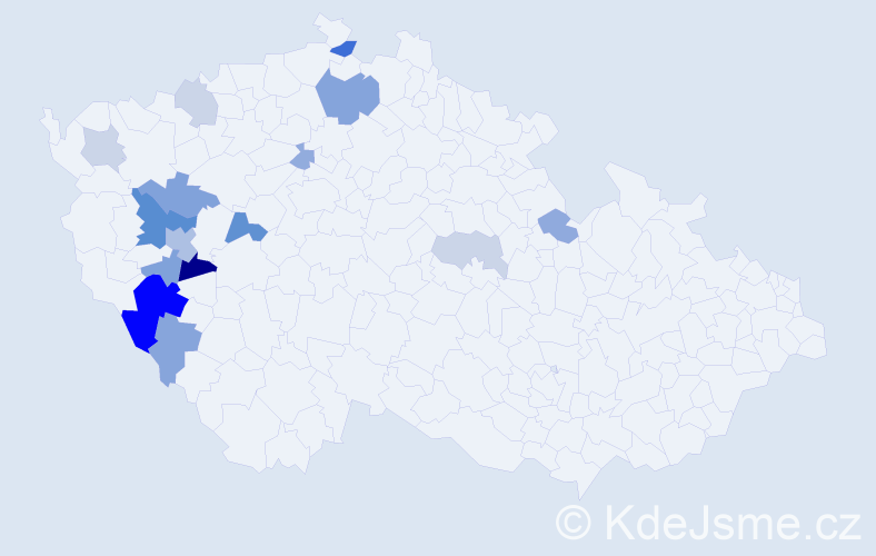 Příjmení: 'Kosohorská', počet výskytů 31 v celé ČR