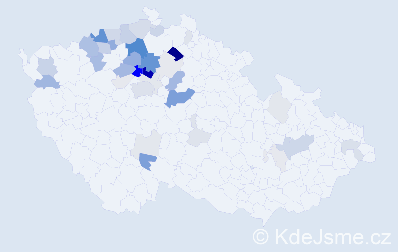 Příjmení: 'Prejzová', počet výskytů 141 v celé ČR