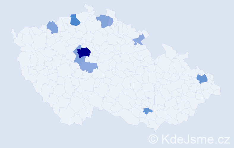 Příjmení: 'Lisák', počet výskytů 27 v celé ČR