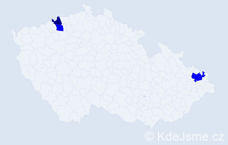 Příjmení: 'Stawiarzová', počet výskytů 5 v celé ČR
