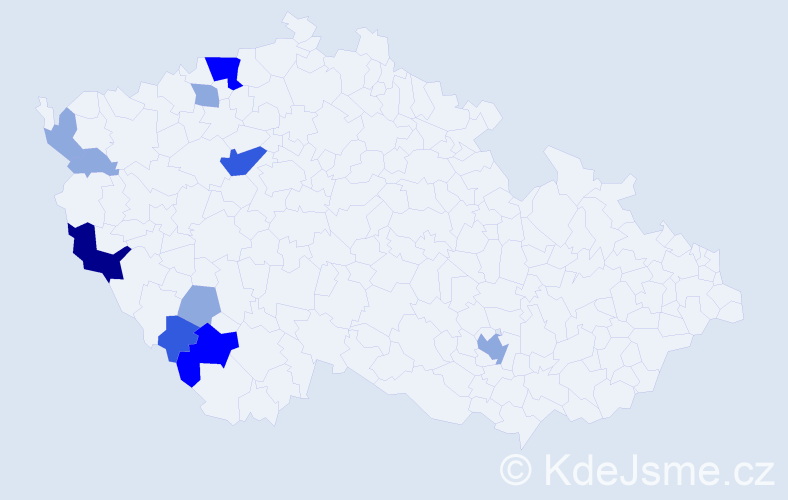 Příjmení: 'Riederer', počet výskytů 24 v celé ČR