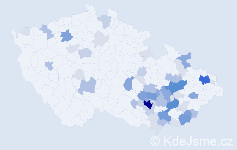 Příjmení: 'Strážnický', počet výskytů 173 v celé ČR