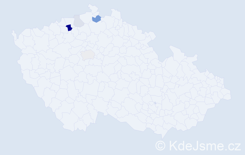 Příjmení: 'Siedek', počet výskytů 10 v celé ČR