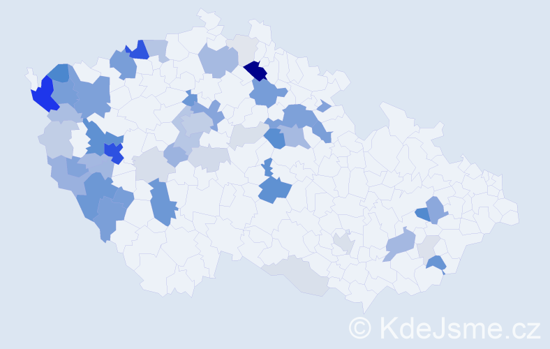 Příjmení: 'Dlesk', počet výskytů 176 v celé ČR