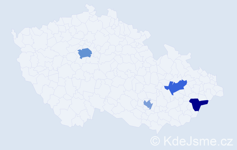 Příjmení: 'Baloha', počet výskytů 7 v celé ČR