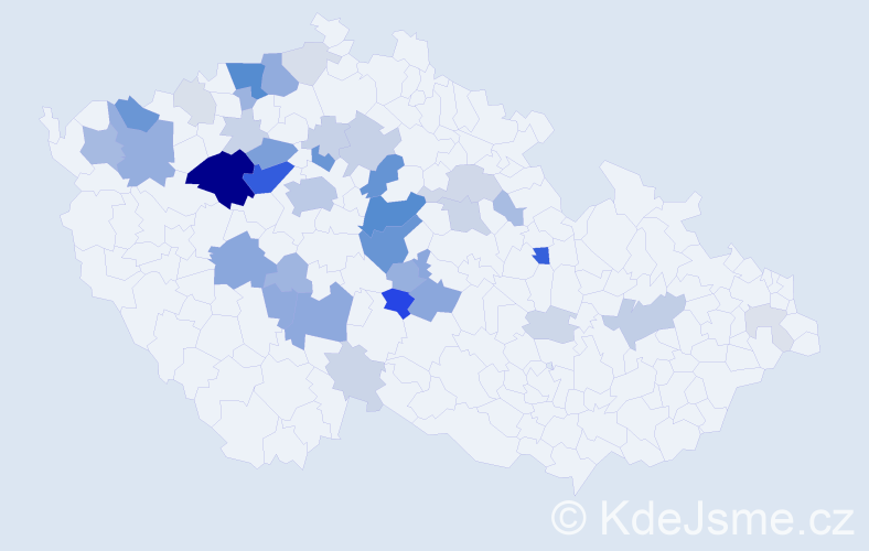 Příjmení: 'Čebišová', počet výskytů 138 v celé ČR