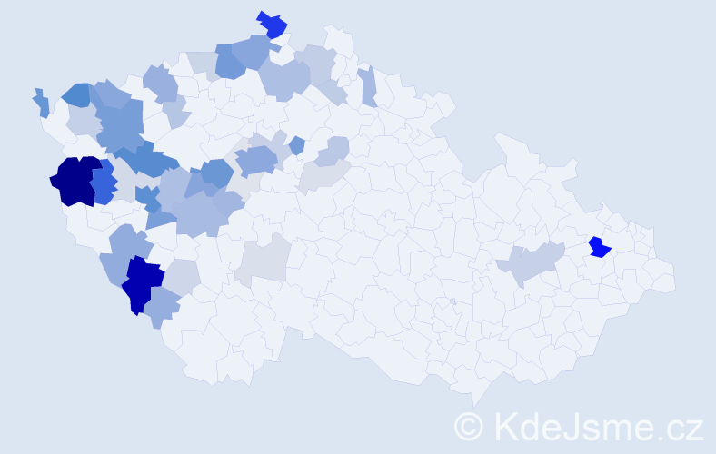 Příjmení: 'Rožánek', počet výskytů 171 v celé ČR