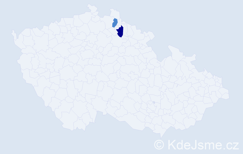 Příjmení: 'Nečaská', počet výskytů 6 v celé ČR