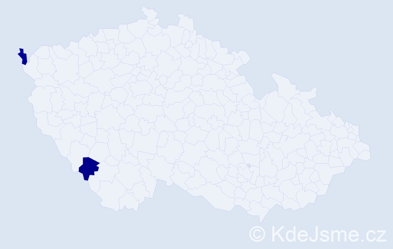 Příjmení: 'Gendjarová', počet výskytů 2 v celé ČR