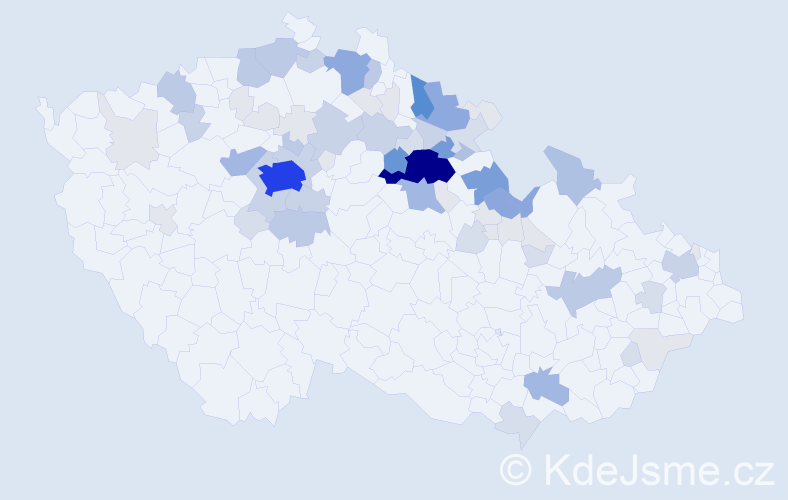 Příjmení: 'Khol', počet výskytů 262 v celé ČR