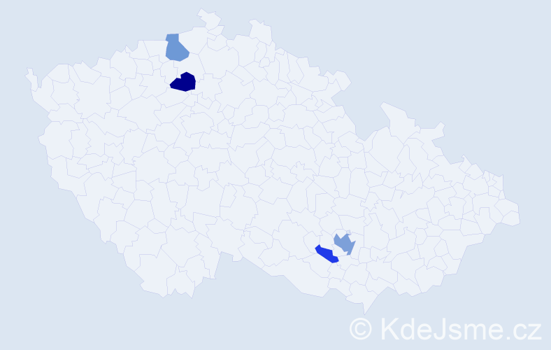 Příjmení: 'Panschabová', počet výskytů 9 v celé ČR
