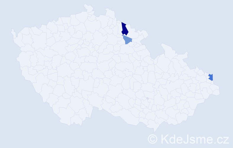 Příjmení: 'Putrovcová', počet výskytů 8 v celé ČR