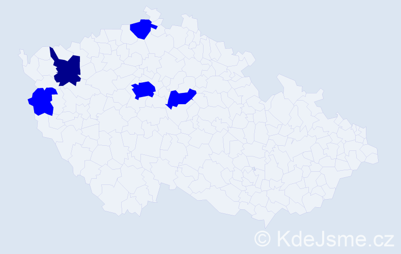 Příjmení: 'Beluczová', počet výskytů 6 v celé ČR