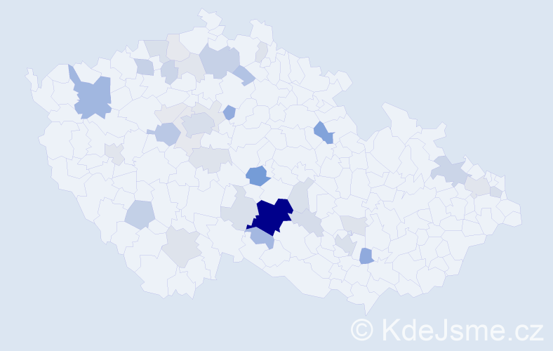 Příjmení: 'Policarová', počet výskytů 116 v celé ČR