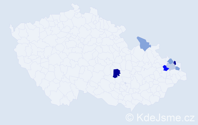 Příjmení: 'Watorová', počet výskytů 13 v celé ČR