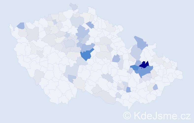 Příjmení: 'Vyhnánek', počet výskytů 375 v celé ČR