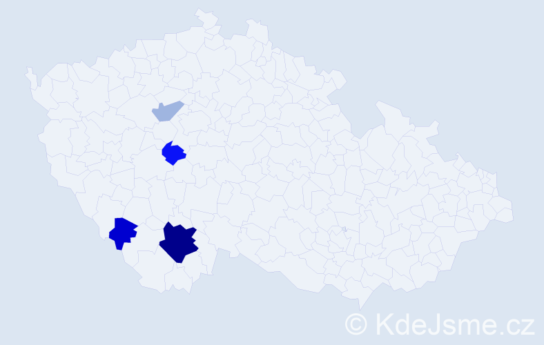 Příjmení: 'Hejko', počet výskytů 10 v celé ČR