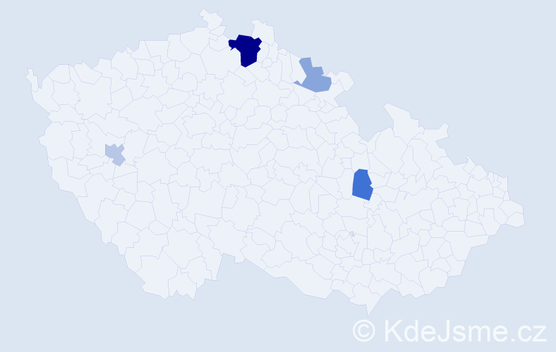 Příjmení: 'Čema', počet výskytů 10 v celé ČR