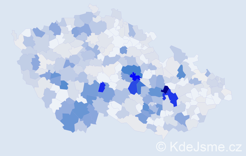 Příjmení: 'Šustr', počet výskytů 1329 v celé ČR