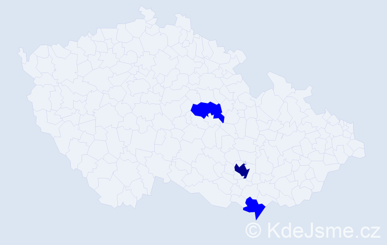 Příjmení: 'Násadová', počet výskytů 4 v celé ČR