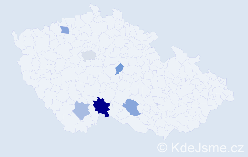 Příjmení: 'Ráftlová', počet výskytů 17 v celé ČR