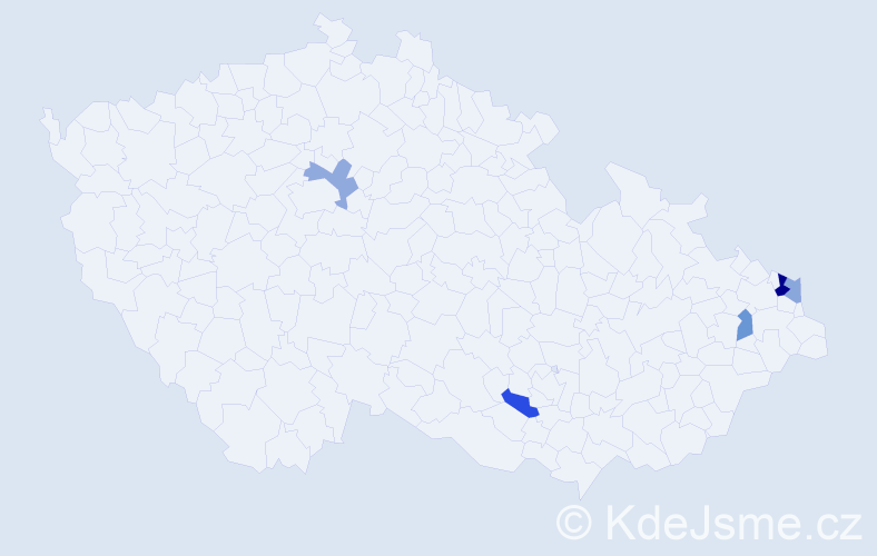 Příjmení: 'Babaríková', počet výskytů 7 v celé ČR