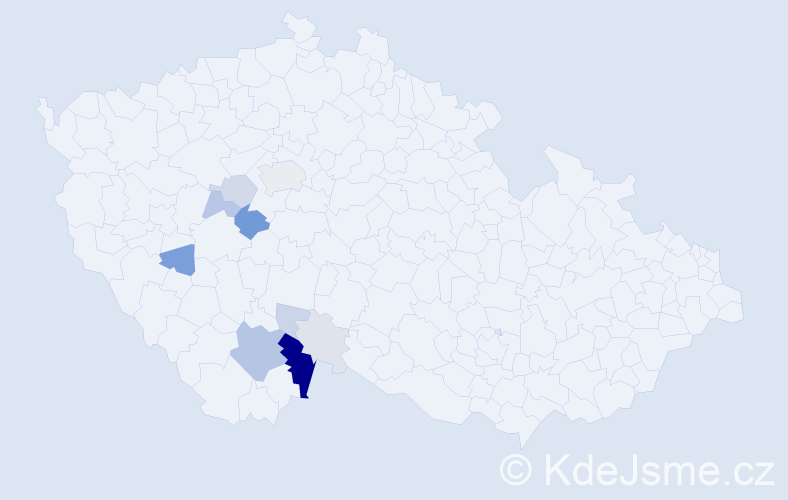 Příjmení: 'Meškan', počet výskytů 40 v celé ČR