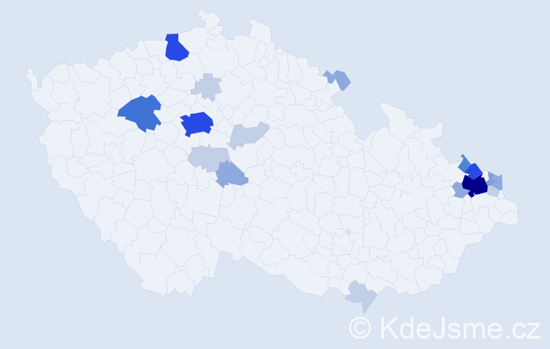 Příjmení: 'Skibová', počet výskytů 59 v celé ČR