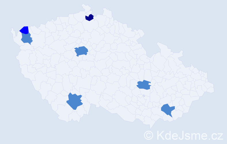 Příjmení: 'Seehák', počet výskytů 10 v celé ČR
