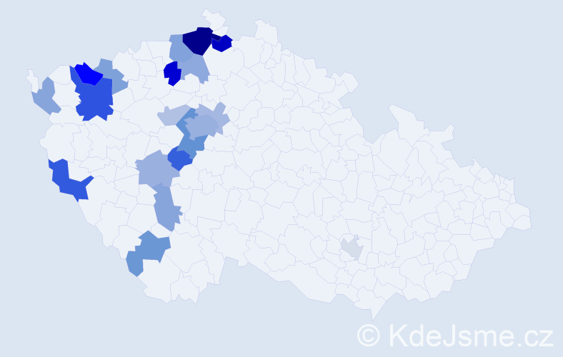 Příjmení: 'Lažanský', počet výskytů 43 v celé ČR