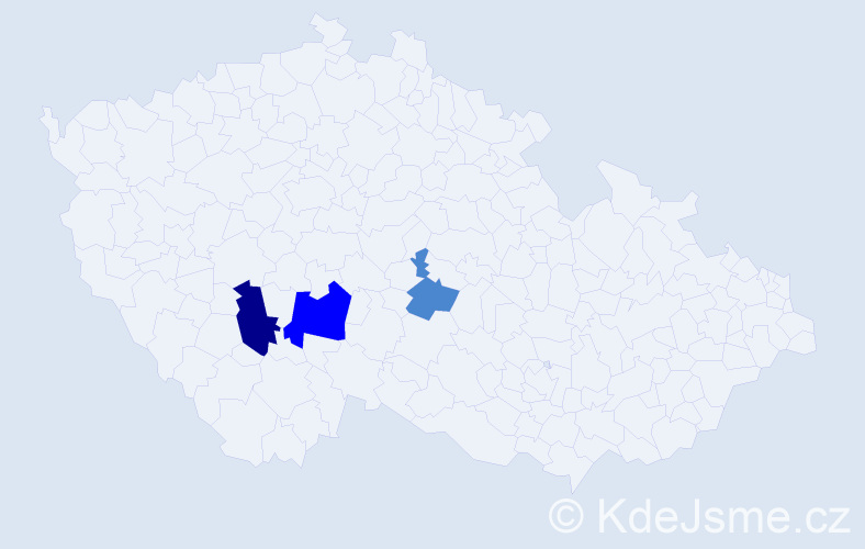 Příjmení: 'Pechušková', počet výskytů 6 v celé ČR