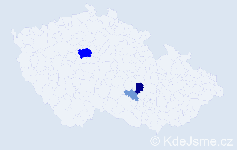 Příjmení: 'Děda', počet výskytů 12 v celé ČR