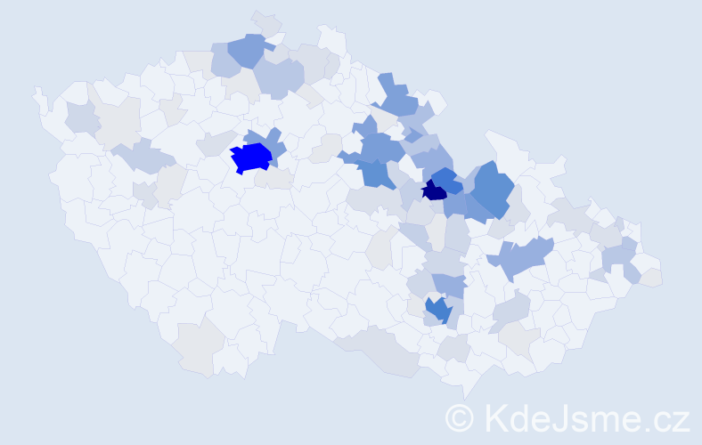 Příjmení: 'Maixnerová', počet výskytů 405 v celé ČR