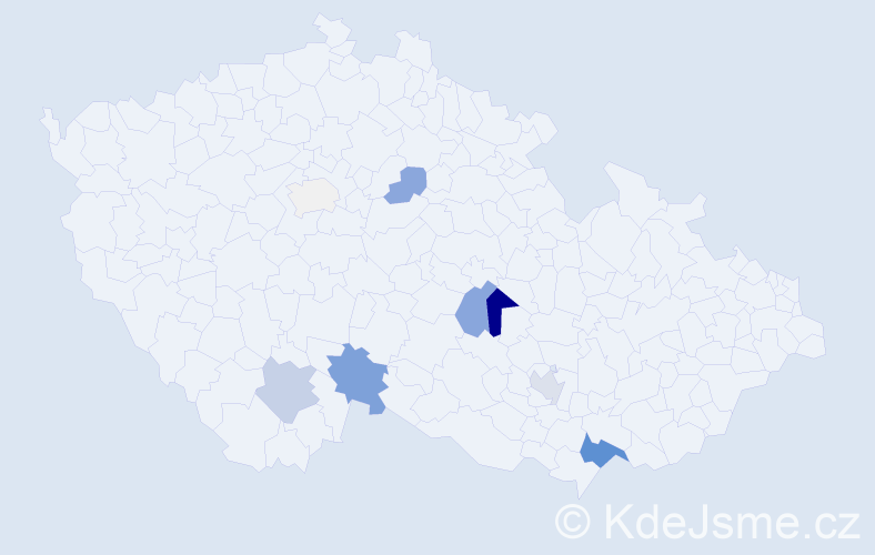 Příjmení: 'Ohrazdová', počet výskytů 30 v celé ČR