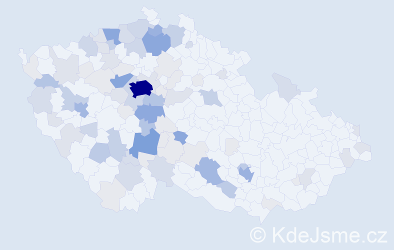Příjmení: 'Hlavničková', počet výskytů 323 v celé ČR
